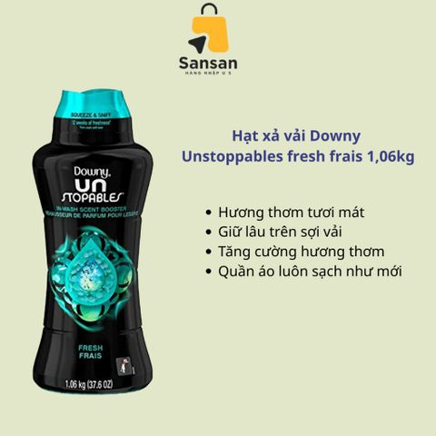 Viên Xả Vải Khô Downy Tăng Cường Mùi Hương Tươi Mát - Mỹ, Giúp Quần Áo Thơm Lâu Đến 12 Tuần, An Toàn Với Tất Cả Loại Vải