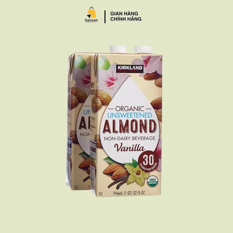 Sữa Hạnh Nhân Không Đường Kirkland Signature Organic 946ml - Thức Uống Hữu Cơ Thơm Ngon Từ Mỹ, Không Chứa Lactose Và Đậu Nành