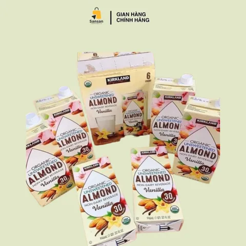 Sữa Hạnh Nhân Không Đường Kirkland Signature Organic 946ml - Thức Uống Hữu Cơ Thơm Ngon Từ Mỹ, Không Chứa Lactose Và Đậu Nành