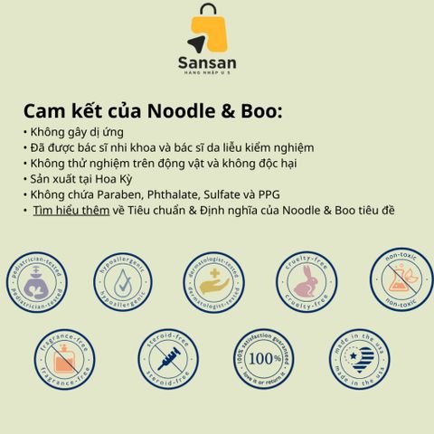 Sữa Tắm Gội 2-in-1 Noodle and Boo 473ml - Dưỡng ẩm và Xịt Thơm Vải An Toàn cho Bé Từ 0m+ - Hàng Mỹ Cao Cấp