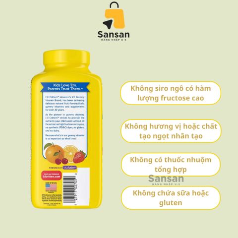 Kẹo Dẻo Bổ Sung Vitamin Lil Critters Gummy Vites 300 Viên - Multivitamin Cho Bé Hỗ Trợ Sự Phát Triển Toàn Diện