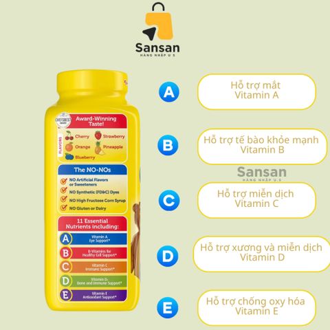 Kẹo Dẻo Bổ Sung Vitamin Lil Critters Gummy Vites 300 Viên - Multivitamin Cho Bé Hỗ Trợ Sự Phát Triển Toàn Diện