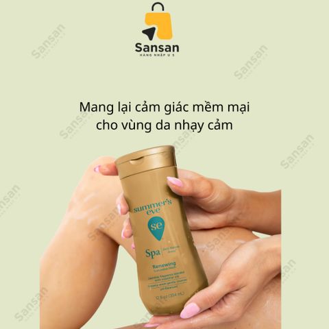 Dung Dịch Vệ Sinh Phụ Nữ Cao Cấp Summer's Eve Spa 354ml - Gel Làm Sạch An Toàn, Tươi Mát và Dịu Nhẹ Cho Da Nhạy Cảm