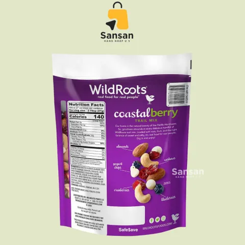 Hạt và trái cây sấy khô WildRoots Coastal Berry Trail Mix 737gr của Mỹ