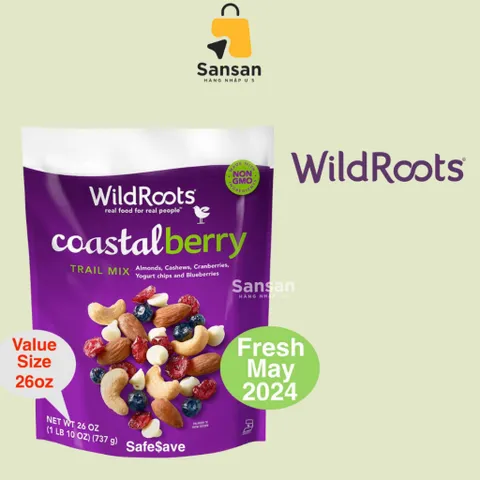 Hạt và trái cây sấy khô WildRoots Coastal Berry Trail Mix 737gr của Mỹ
