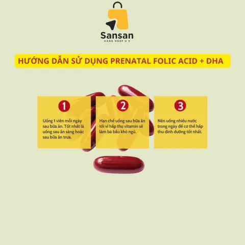 Vitamin bầu tổng hợp Nature Made Prenatal Folic Acid + DHA Mỹ 100v