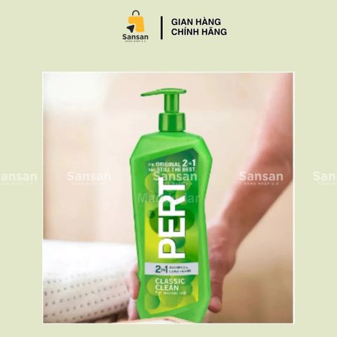 Dầu Gội Xả 2 in 1 Pert Classic Clean 1000ml - Chăm Sóc Tóc Mỏng Thưa, Làm Dày Tóc, Nhập Khẩu Mỹ