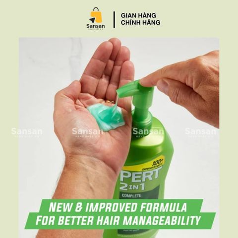 Dầu Gội Xả 2 in 1 Pert Classic Clean 1000ml - Chăm Sóc Tóc Mỏng Thưa, Làm Dày Tóc, Nhập Khẩu Mỹ