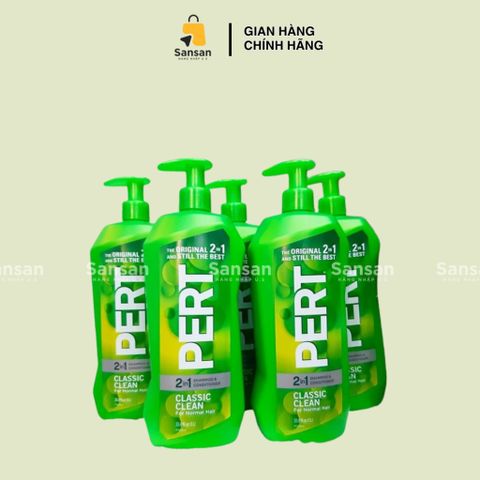 Dầu Gội Xả 2 in 1 Pert Classic Clean 1000ml - Chăm Sóc Tóc Mỏng Thưa, Làm Dày Tóc, Nhập Khẩu Mỹ