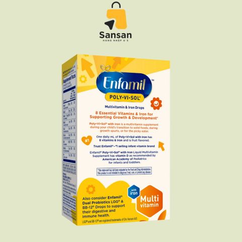 Vitamin tổng hợp Enfamil Brain & Body cho bé từ 6-24 tháng - Dạng lỏng, hỗ trợ phát triển trí não và sức khỏe 50ml