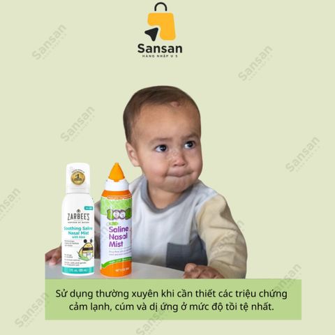 Nước Muối Sinh Lý Zarbee's Boogie Nasal Saline Mist 88ml - Dịu Nhẹ Cho Trẻ Sơ Sinh và Người Lớn, Làm Sạch và Giảm Nghẹt Mũi