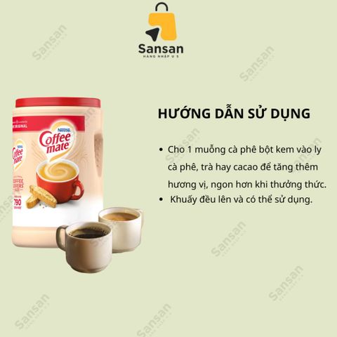 Bột pha cafe Nestle coffee mate 1.5kg của Mỹ