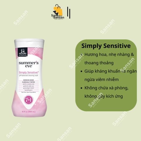 Dung dịch vệ sinh phụ nữ Summer’s Eve Cleansing Wash 5 in 1 444ml của Mỹ