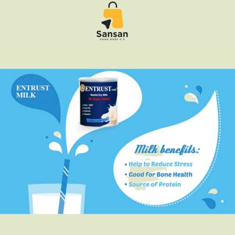 Sữa Tiểu Đường Entrust Mỹ Vị Vanila 400g - Dinh Dưỡng Tốt Cho Người Tiểu Đường, Ăn Kiêng, Hương Vị Ngon Miệng