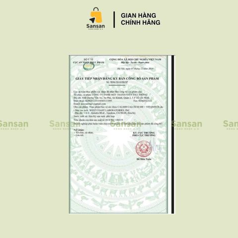 Viên uống bổ sung Canxi 600mg + Vitamin D3 Kirkland Signature 500 viên - Hỗ trợ xương chắc khỏe, ngừa loãng xương, nhập khẩu Mỹ