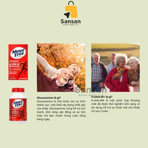 Viên Uống Bổ Khớp Schiff Move Free Joint Health Advanced 200 Viên - Hỗ Trợ Sức Khỏe Xương Khớp, Giảm Đau Khớp, Tăng Cường Linh Hoạt