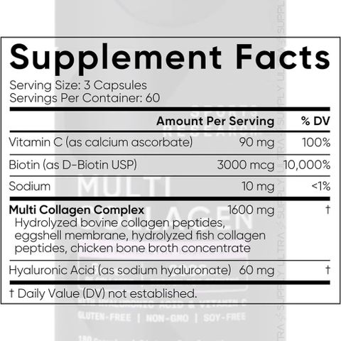 Viên Uống Bổ Sung Collagen Sports Research Multi Collagen 180 Viên - Tăng Cường Da, Tóc, Móng Khỏe Mạnh Từ Trong Ra Ngoài