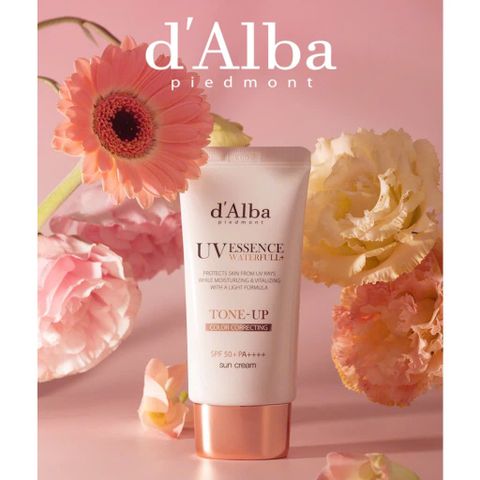 [full box] Kem Chống Nắng d'Alba Hồng -Nâng Tone Da Tự Nhiên, Bảo Vệ Da Khỏi Tia UV, Lớp Nền Căng Bóng 