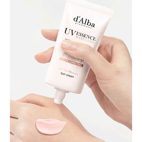 [full box] Kem Chống Nắng d'Alba Hồng -Nâng Tone Da Tự Nhiên, Bảo Vệ Da Khỏi Tia UV, Lớp Nền Căng Bóng 