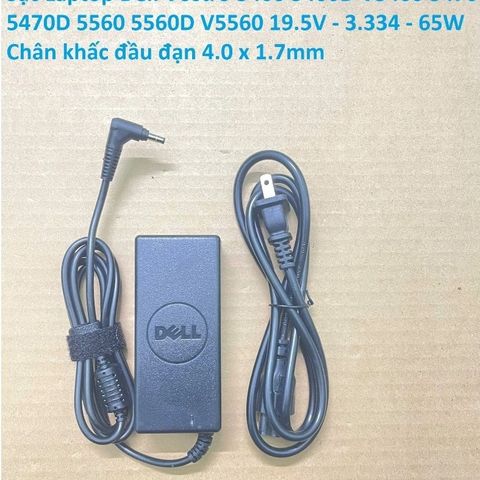 Sạc Laptop Dell Vostro 5460 5470 5480 5560 - 19.5V 4.62A/3.34A Chân Khấc 4.0mm x 1.7mm - Phụ Kiện Chất Lượng Cao 12 Tháng Bảo Hành