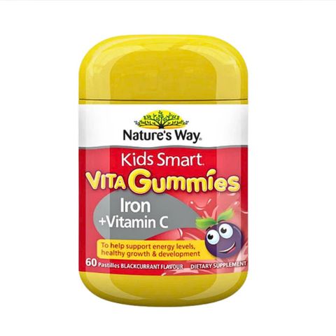 Kẹo Dẻo Bổ Sung Sắt và Vitamin C - Nature’s Way Kids Smart Vita Gummies 60 Viên, Tăng Cường Sức Đề Kháng Cho Trẻ Em Từ 2-12 Tuổi