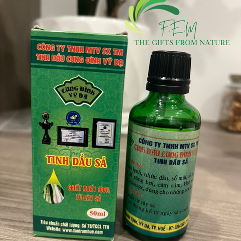 Tinh Dầu Sả Nguyên Chất Cung Đình Vỹ Dạ - Chống Muỗi, Khử Mùi, Xông Hương, Tăng Cường Sức Đề Kháng, Thiên Nhiên Tươi Mát