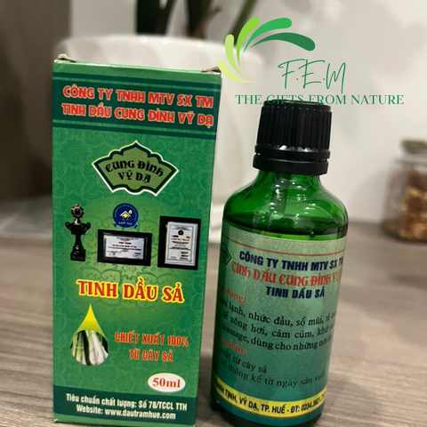 Tinh Dầu Sả Nguyên Chất Cung Đình Vỹ Dạ - Chống Muỗi, Khử Mùi, Xông Hương, Tăng Cường Sức Đề Kháng, Thiên Nhiên Tươi Mát