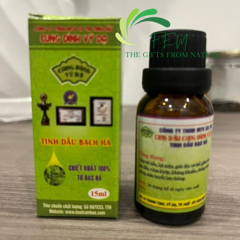 Tinh Dầu Bạc Hà Nguyên Chất Cung Đình Vỹ Dạ - Thơm Mát, Xông Hương Phòng, Thư Giãn Spa, Giảm Cảm Cúm, Tăng Cường Tinh Thần