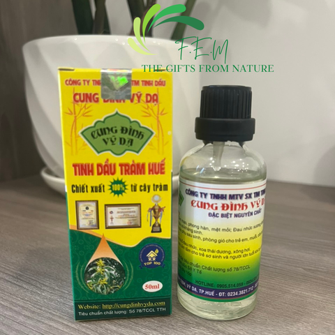 Dầu Tràm Nguyên Chất Cung Đình Vỹ Dạ 100ml - Hỗ Trợ Mẹ & Bé, Đuổi Muỗi, Giữ Ấm, An Toàn cho Trẻ Sơ Sinh