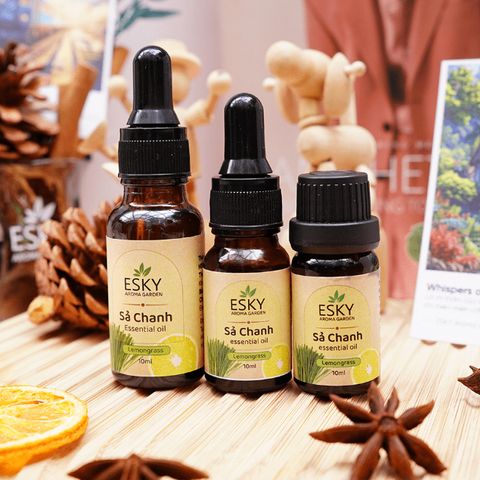 Tinh Dầu Sả Chanh Nguyên Chất ESKY AROMA GARDEN - Tinh Dầu Xông Phòng Thơm, Đuổi Muỗi 10ml/20ml, Tạo Không Gian Sống Tươi Mát