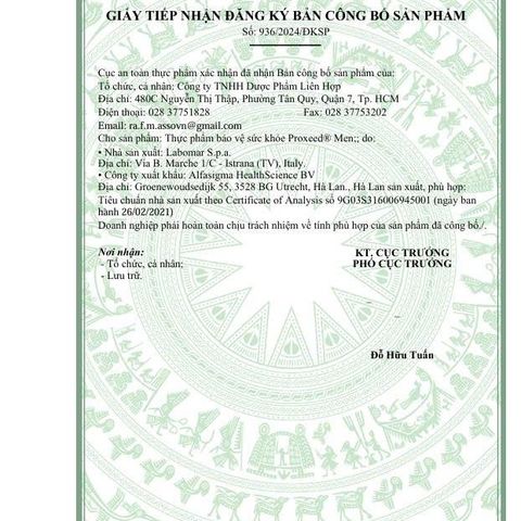 Proxeed Men - Viên uống tăng cường sinh lực và sức khỏe sinh sản nam giới, hỗ trợ thụ thai tự nhiên, hộp 30 gói bột hòa tan.