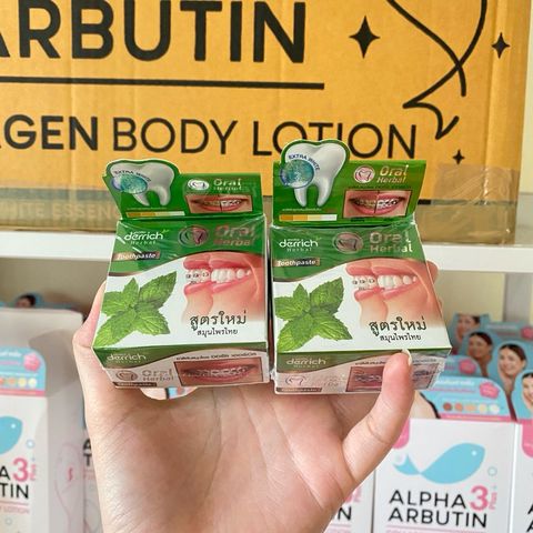 Kem Đánh Răng Oral Herbal Thái Lan Dành Cho Người Niềng Răng - Làm Sạch và Trắng Răng, Chăm Sóc Miệng Thơm Tho Suốt Ngày