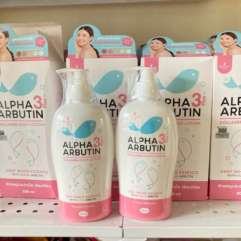 Sữa Dưỡng Thể Trắng Da Alpha Arbutin Collagen Lotion 3+ 750ml - Dưỡng ẩm và Làm sáng da từ Thái Lan, Bảo vệ da hiệu quả
