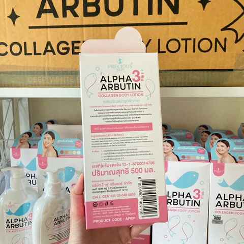 Sữa Dưỡng Thể Trắng Da Alpha Arbutin Collagen Lotion 3+ 750ml - Dưỡng ẩm và Làm sáng da từ Thái Lan, Bảo vệ da hiệu quả