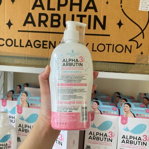 Sữa Dưỡng Thể Trắng Da Alpha Arbutin Collagen Lotion 3+ 750ml - Dưỡng ẩm và Làm sáng da từ Thái Lan, Bảo vệ da hiệu quả
