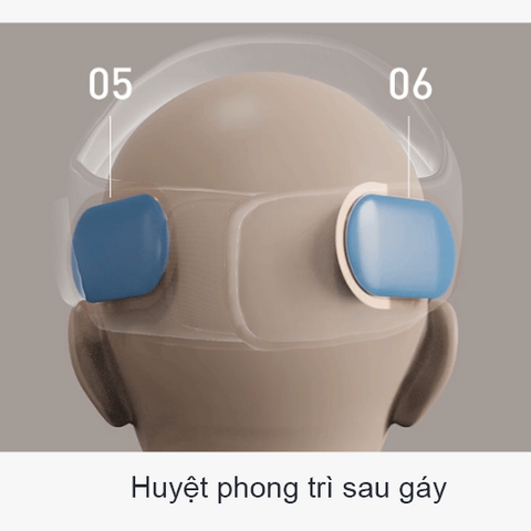 Mũ Massage Đầu và Mắt HD-01 - Công Nghệ Massage 3D Tích Hợp Chườm Ấm, Giảm Đau, Thư Giãn Hiệu Quả