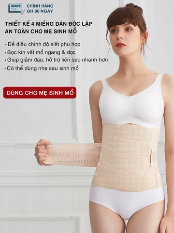 Đai Nịt Bụng Định Hình Eo Sau Sinh OFFICE CHILL - Chất Liệu Polyester Thoáng Khí, Điều Chỉnh Dễ Dàng, Hỗ Trợ Phục Hồi Sau Sinh