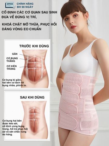 Đai Nịt Bụng Định Hình Eo Sau Sinh OFFICE CHILL - Chất Liệu Polyester Thoáng Khí, Điều Chỉnh Dễ Dàng, Hỗ Trợ Phục Hồi Sau Sinh