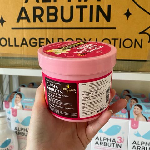 Kem Dưỡng Trắng Da Chống Nắng Alpha Arbutin Collagen Body Serum UV 50 SPF Precious Skin Thái Lan 500g - Sản Phẩm Chăm Sóc Da Toàn Thân