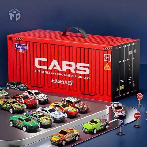 Hộp Mô Hình 48 Xe Thể Thao Hợp Kim Chạy Trớn - Đồ Chơi Container Giúp Trẻ Phát Triển Kỹ Năng Vận Động và Sáng Tạo
