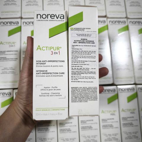 Noreva ACTIPUR 3-in-1 Kem Trị Mụn Cho Da Nhạy Cảm - Giải Quyết Mụn Nhanh Chóng, Làm Dịu và Ngăn Ngừa Tái Phát