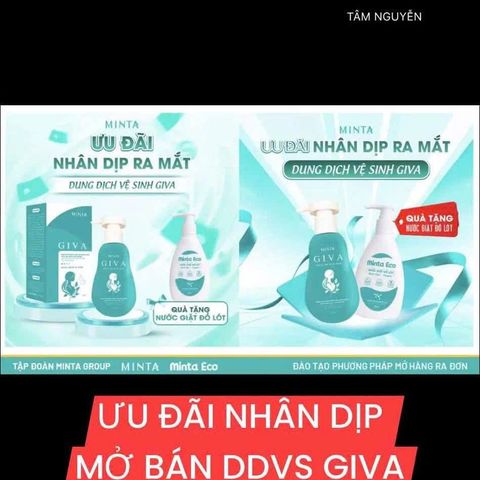 Dung Dịch Vệ Sinh Minta Giva 150ml Tặng Nước Giặt Đồ Lót - Làm Sạch Dịu Nhẹ, Giảm Ngứa, Khử Mùi, An Toàn Cho Da Nhạy Cảm
