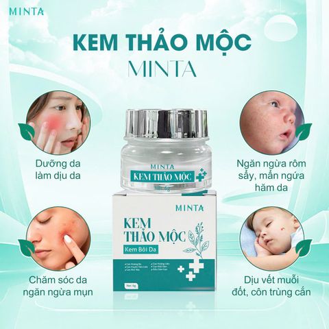 Kem Bôi Da Thảo Mộc Minta Eco 6g - Giảm Viêm, Dị Ứng, Ngăn Ngừa Rôm Sảy, Phục Hồi Và Cung Cấp Độ Ẩm Cho Da Nhạy Cảm