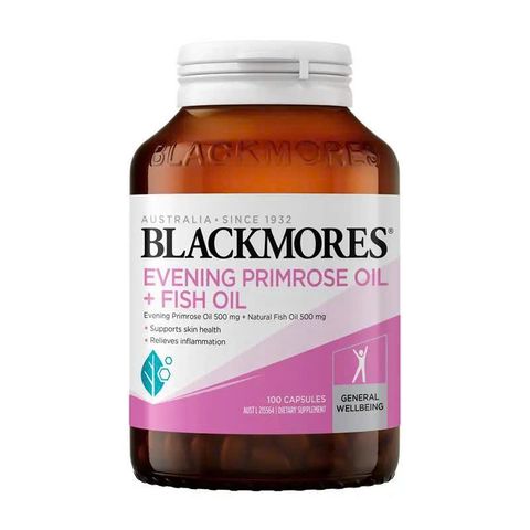 Viên Uống Hoa Anh Thảo Blackmores Evening Primrose Oil + Dầu Cá Omega-3 - Hỗ Trợ Nội Tiết, Tim Mạch, Làm Đẹp Da (100 Viên)