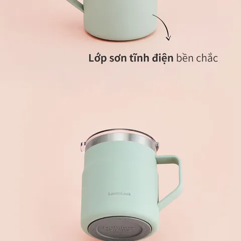 Cốc Giữ Nhiệt LocknLock Metro Table Mug 475ml - Thép Không Gỉ, Duy Trì Nhiệt Lâu Dài, Nắp Xoay Tiện Lợi, Chất Lượng Cao