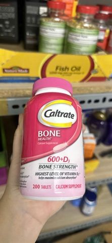 Viên uống bổ sung Canxi Caltrate Bone Health 600 & D3 - Tăng cường sức khỏe xương khớp - 200 viên