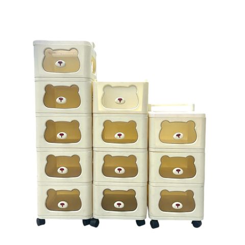 Tủ Gấu Di Động KIMO Nhiều Tầng Có Bánh Xe - Giải Pháp Lưu Trữ Thông Minh Dành Cho Bé Yêu, Tiện Lợi và Xinh Xắn