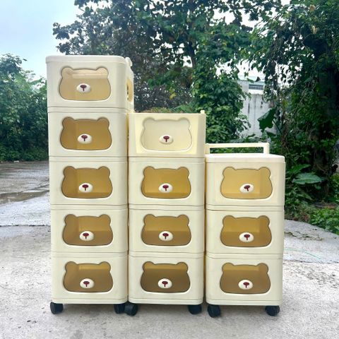 Tủ Gấu Di Động KIMO Nhiều Tầng Có Bánh Xe - Giải Pháp Lưu Trữ Thông Minh Dành Cho Bé Yêu, Tiện Lợi và Xinh Xắn