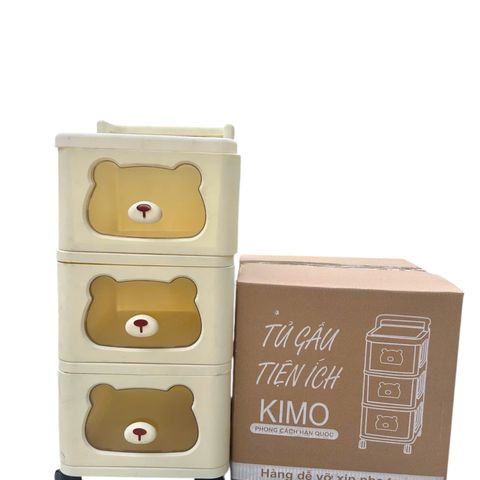 Tủ Gấu Di Động KIMO Nhiều Tầng Có Bánh Xe - Giải Pháp Lưu Trữ Thông Minh Dành Cho Bé Yêu, Tiện Lợi và Xinh Xắn