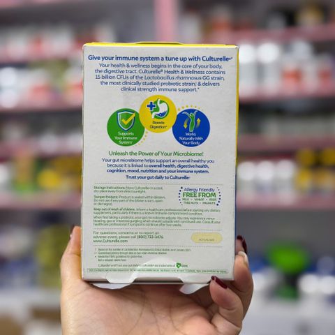 Viên Uống Culturelle Vi Sinh Hỗ Trợ Tiêu Hóa & Miễn Dịch 50 Viên - Bổ Sung Lợi Khuẩn, Giảm Đầy Hơi, Tăng Cường Sức Đề Kháng 100% Hàng Mỹ men tiêu hóa
